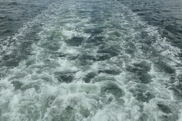 White fairway of a ship