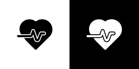 heart rate icon set vector illustration