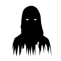 Creepy Face Silhouette – Vector Art for Haunted House Branding