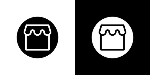 Obraz premium Marketplace icon set vector illustration