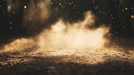 Atmospheric Abstract Art of Light and Shadows with  Dust particles in the air
