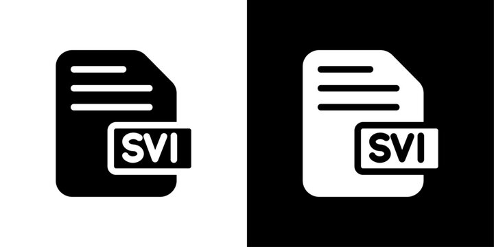 SVI file document icon set vector illustration