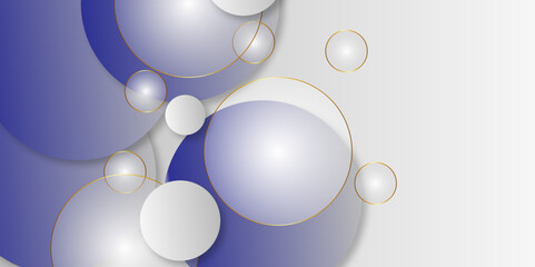 Modern abstract gradian background with transparent layers circle shape with shadow. gray and blue golden color technology concept background. abstract template design Banner Pattern texture  concept.