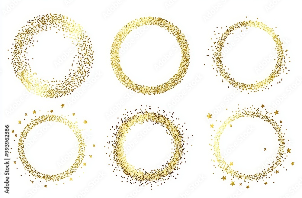 Poster cartoon modern set with star circles. comet quasar fairy tail pulsar fragments on white background.