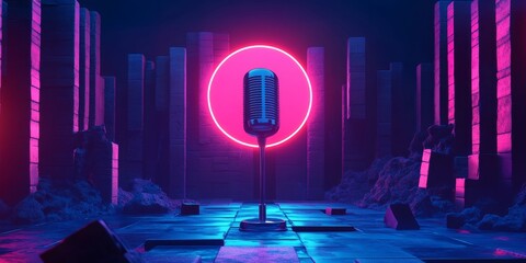 Experience a unique Halloween karaoke event with a striking minimalist poster design