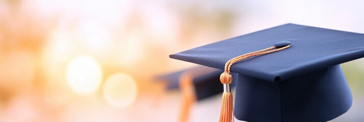 The sky with black graduation caps. Congratulations to the graduates.