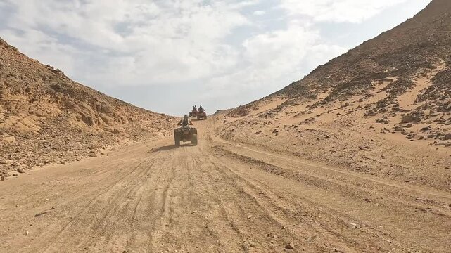 Desert ride on a quad bikes