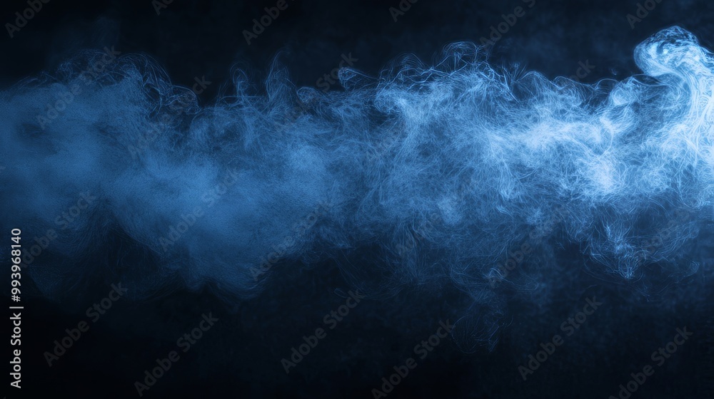 Sticker Texture overlay with a misty fog effect containing colorful smoke on a black background.