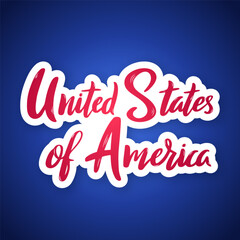United States of America lettering.