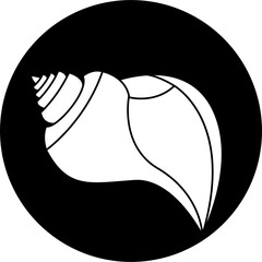 Whelk shell icon block illustration vector