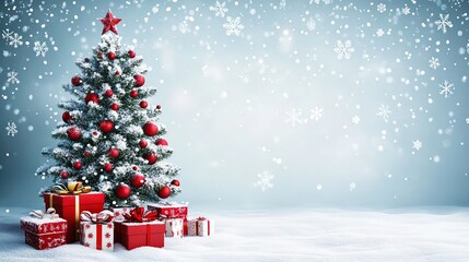 Obraz premium christmas tree with gifts