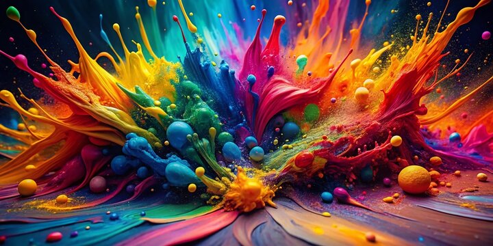 Colorful Paint Splatter Vector Illustration for Creative Backgrounds and Artistic Designs