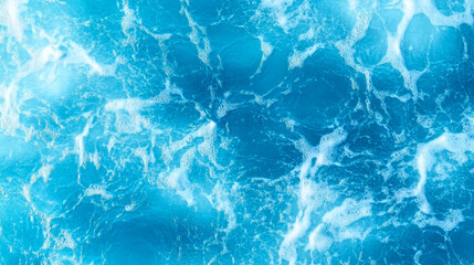 Obraz premium Hyper-realistic top view of shimmering light blue swimming pool water with white light background