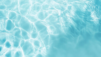 Obraz premium Hyper-realistic light blue water texture in a swimming pool under bright white light