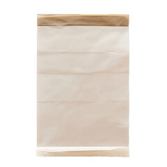 Brown paper isolated on white transparent background.