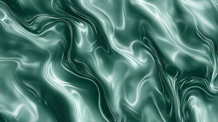 Obraz premium Abstract dark green satin fabric waves for luxury background design