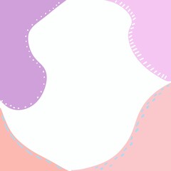 Hand drawn pastel frames