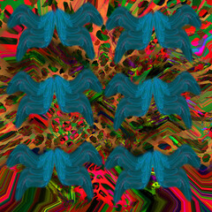 Colorful fashion print leopard designs.Fabric fashion pattern.Wave textile print design,illustration.Fractal colorful pattern.Print pattern illustration.New season fabric print.Textile fashion pattern