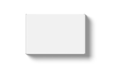 empty white Paper mailing box Cardboard box isolated on white background 