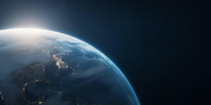 Planet Earth in outer space. Civilization