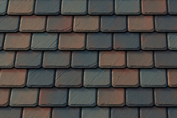 Fototapeta premium Processed collage of slate roof tiles surface texture. Background for banner, backdrop or texture
