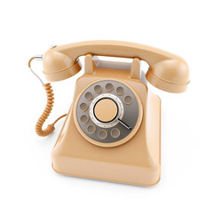 Retro telephone isolated on a white background. 