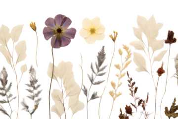 PNG Pressed flowers botanical art