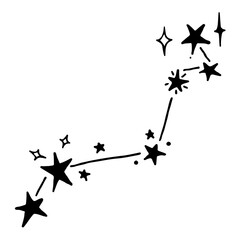 black and white stars