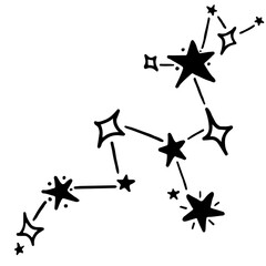 black and white stars