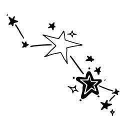 black and white stars