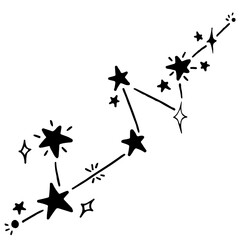 black and white stars