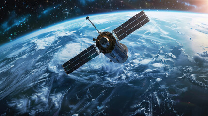 Obraz premium A company developing custom hardware for space missions, focusing on durability, reliability, and performance in extreme conditions.