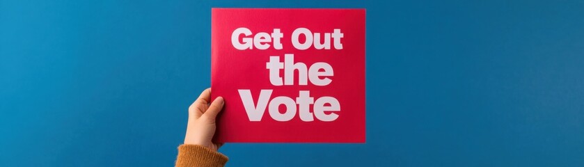 Hand Holding Get Out the Vote Flyer