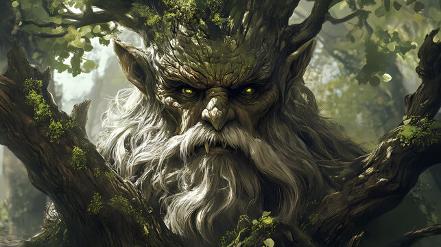 Treebeard, ai. Tree Ent. Illustration