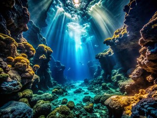 Deep Abyss Background with Rich Textures and Dark Tones for Creative and Abstract Designs