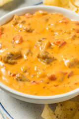Homemade Mexican Spicy Cheese Queso Dip