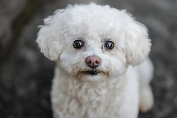 Bichon Frise, Dog Portrait Photography, Bichon Frise Close-up, Bichon Frise Pet Photo, High Quality Dog Image