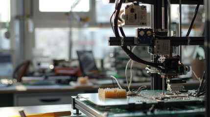 Fototapeta premium A comparison of open-source hardware projects, from 3D printers to microcontroller boards, showcasing their versatility and applications.