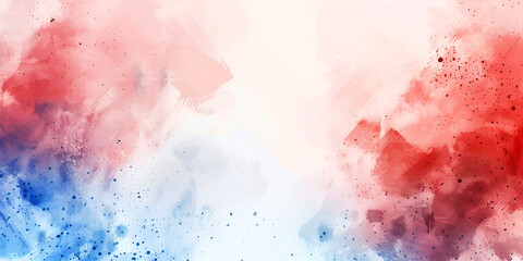 Obraz premium Artistic Red and Blue Watercolor Blend 