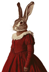 PNG A Belgian Hare wearing with Las Meninas painting animal human.