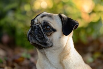 Pug, Dog Portrait Photography, Pug Close-up, Pug Pet Photo, High Quality Dog Image