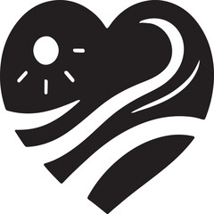 Love icon silhouette vector illustration with a white background.