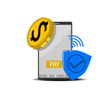 recommend clip art: Payment security, data and transaction protection, online payment security.
                    Payment security illustration, flat style vector.