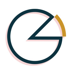 pie chart. education icon. outline design style. Suitable for studying, economics, mathematics. vector design template