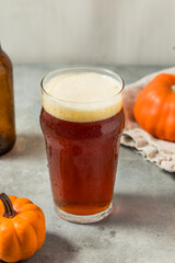 Boozy Refreshing Cold Pumpkin Craft Beer Ale