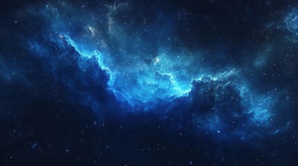 majestic blue nebula and starry sky aweinspiring cosmic wonder digital art background