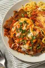 Italian Homemade Eggplant Parmesan Pasta