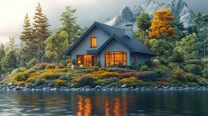 Obraz premium Graphical Representation of Real Estate Financial Gains with Room for Improvement