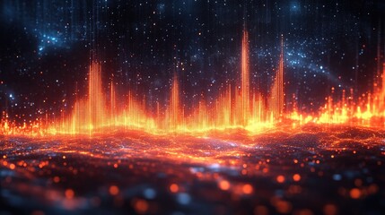 Modern Stock Market Growth Indicators on a Graph for Financial Analysis