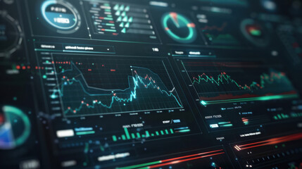 A digital interface tracking wealth and finance, showing real-time data on cash flow, investment returns, and financial health.